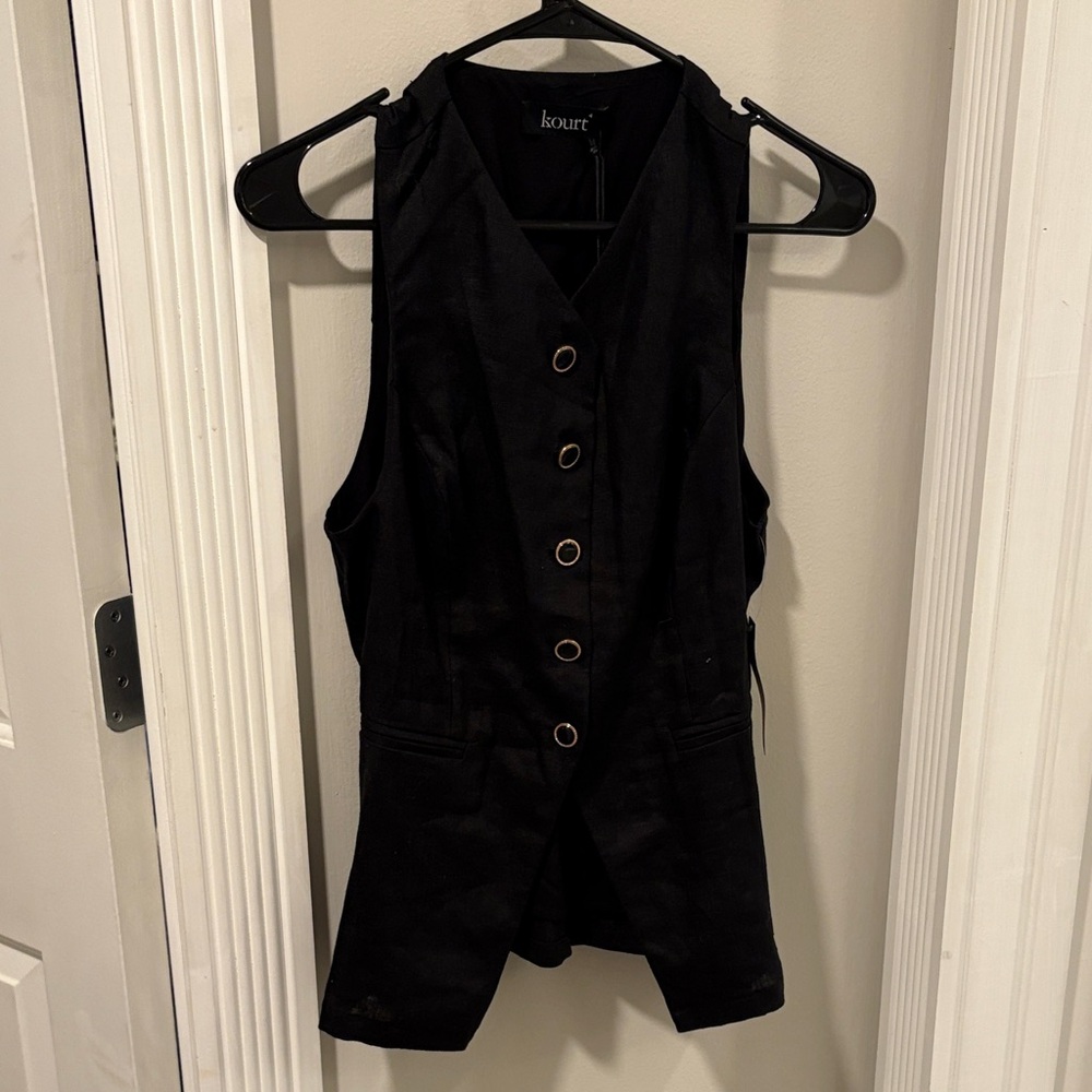 NWT Kourt Annabel Linen Vest